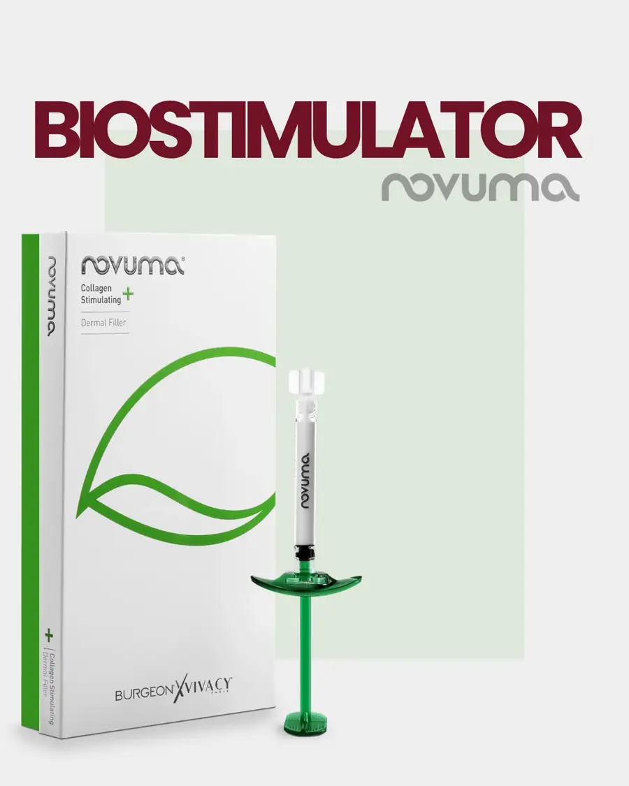 👉🏻 Novuma - një biostimulator që punon për të rindërtuar strukturën e lëkurës nga brenda, duke sti